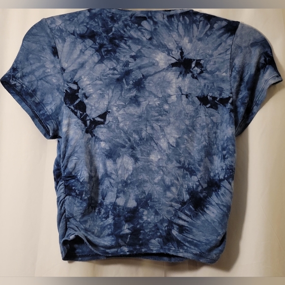 💵3/$20 AntiStar Tie-Dye Blue Super Soft Crop Top  Size Small - Picture 2 of 12